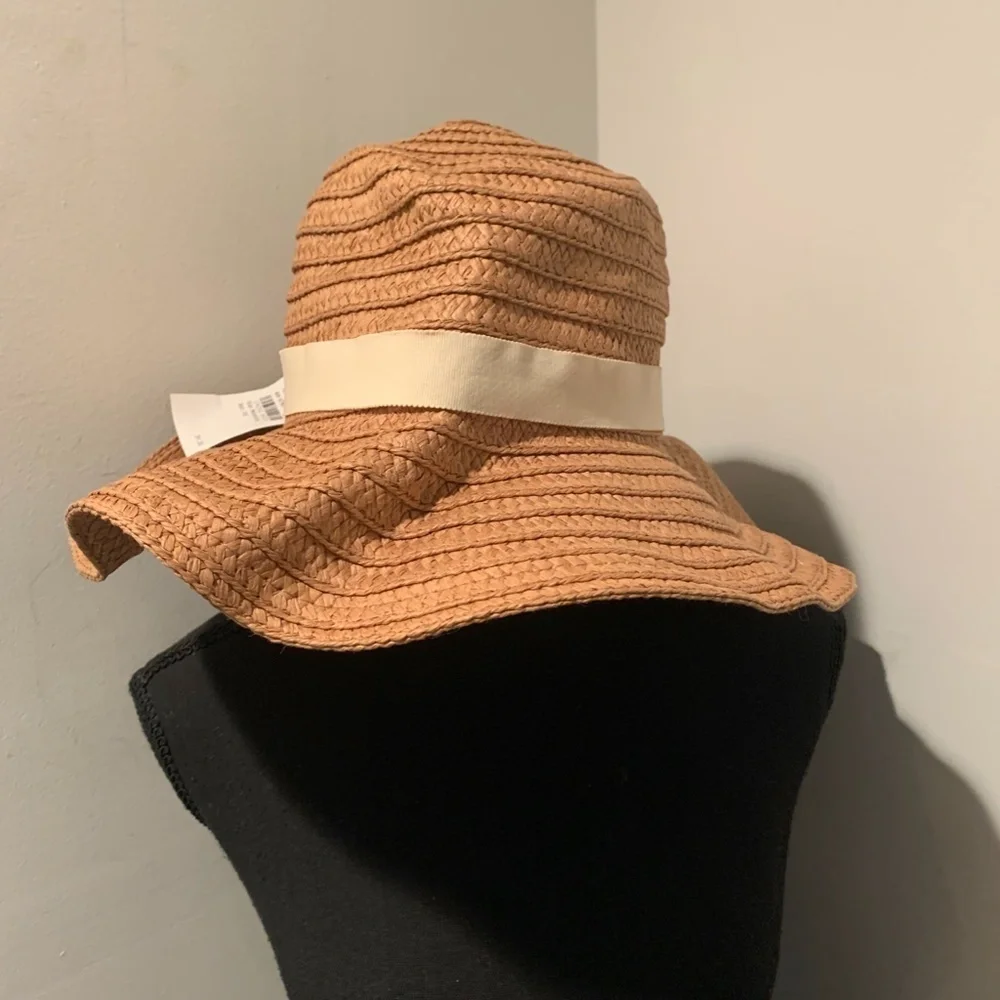 Madewell Braided Straw Hat in Warm Nutmeg M/L NWT